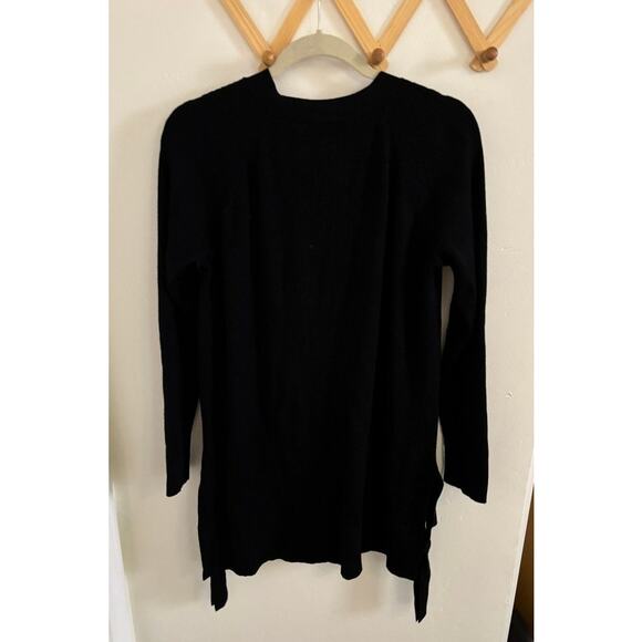 Anthropologie Sweater Women's Large Moth Cardigan Black Side Tie Button Up - Picture 7 of 9
